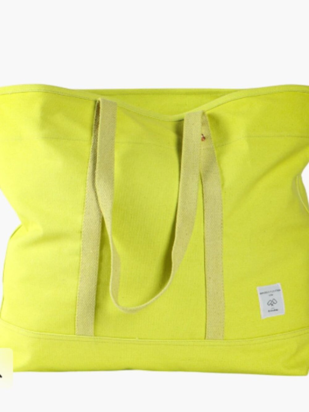 IMMODEST COTTON LARGE EAST WEST TOTE IN LIME